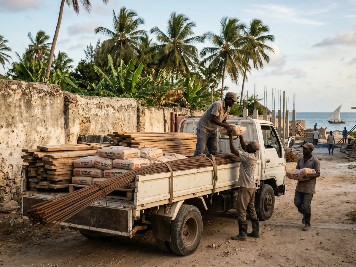 Construction materials and supply logistics